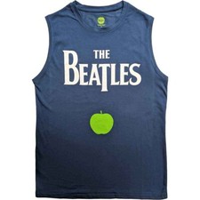 Image of The Beatles Unisex Tank T-Shirt: Drop T Logo & Apple (X-Large)