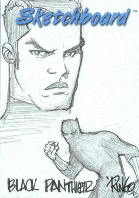 1998 SkyBox Sketchboard Black Panther W