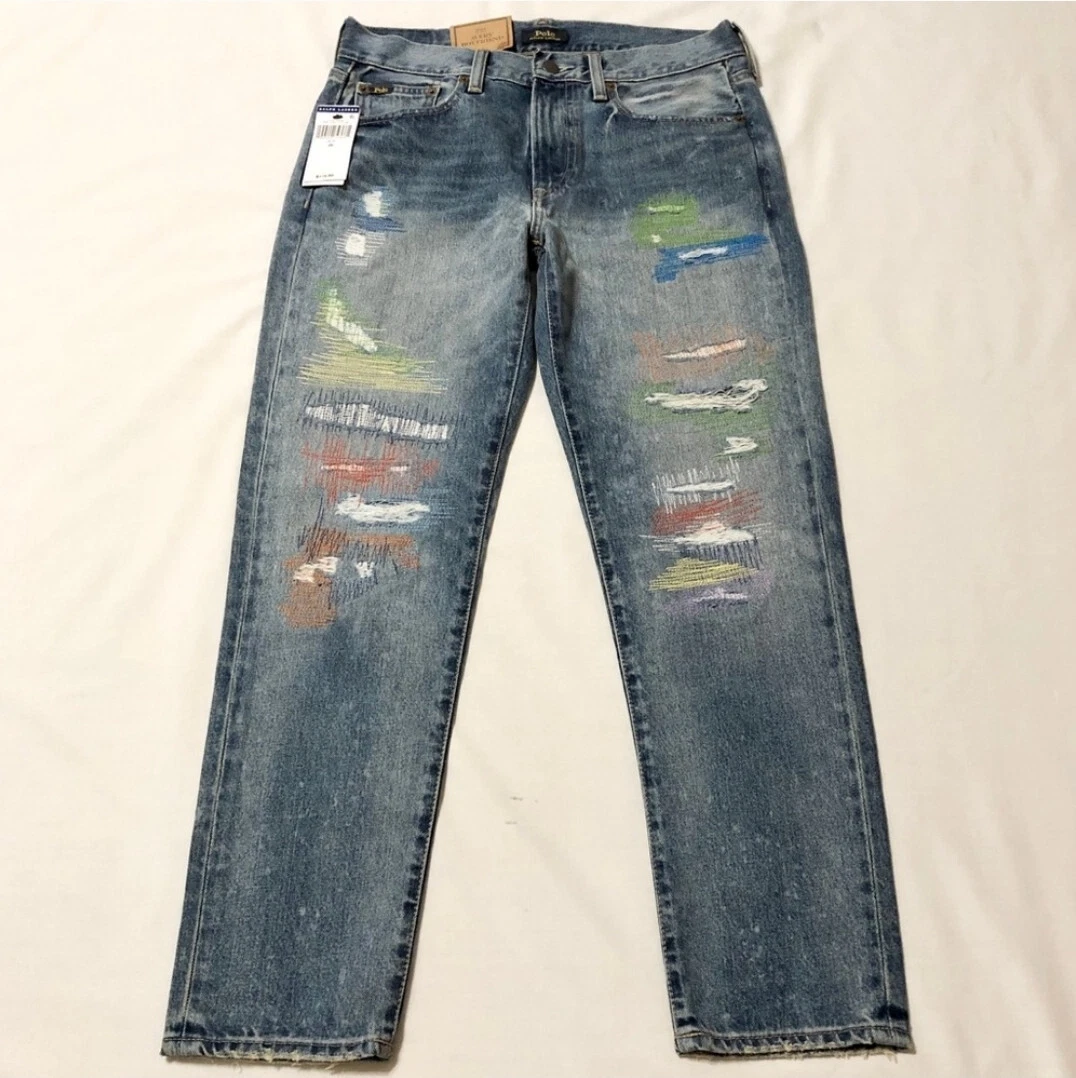 Multi colored jeans discount