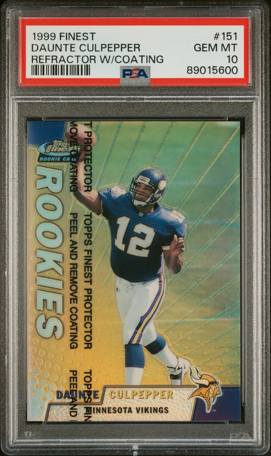 Daunte Culpepper Finest #151 Refractor w/Coating