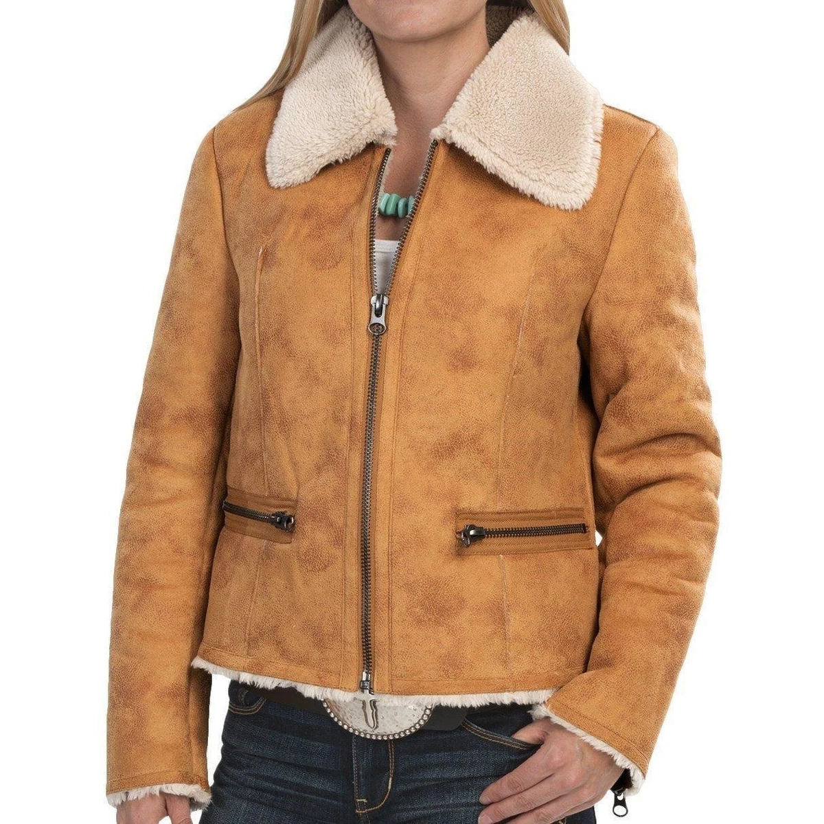 Dylan hooded faux fur clearance jacket