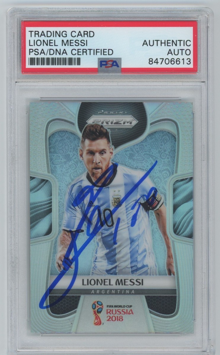 2018 Panini Prizm World Cup Signed Lionel Messi Silver Refractor #1 PSA/DNA  | eBay