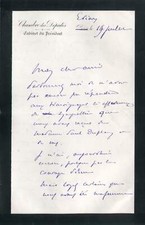 Leon Bourgeois NOBEL PRIZE autograph, handwritten letter signed