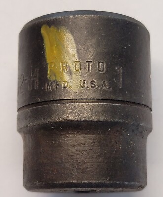 Proto Professional Tools 7432H 1/2'' Drive 1'' Impact Socket, 6-Point, USA