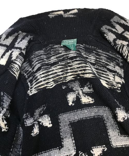 M Lauren Ralph Native Pattern Hand Knit Shawl Col… - image 5