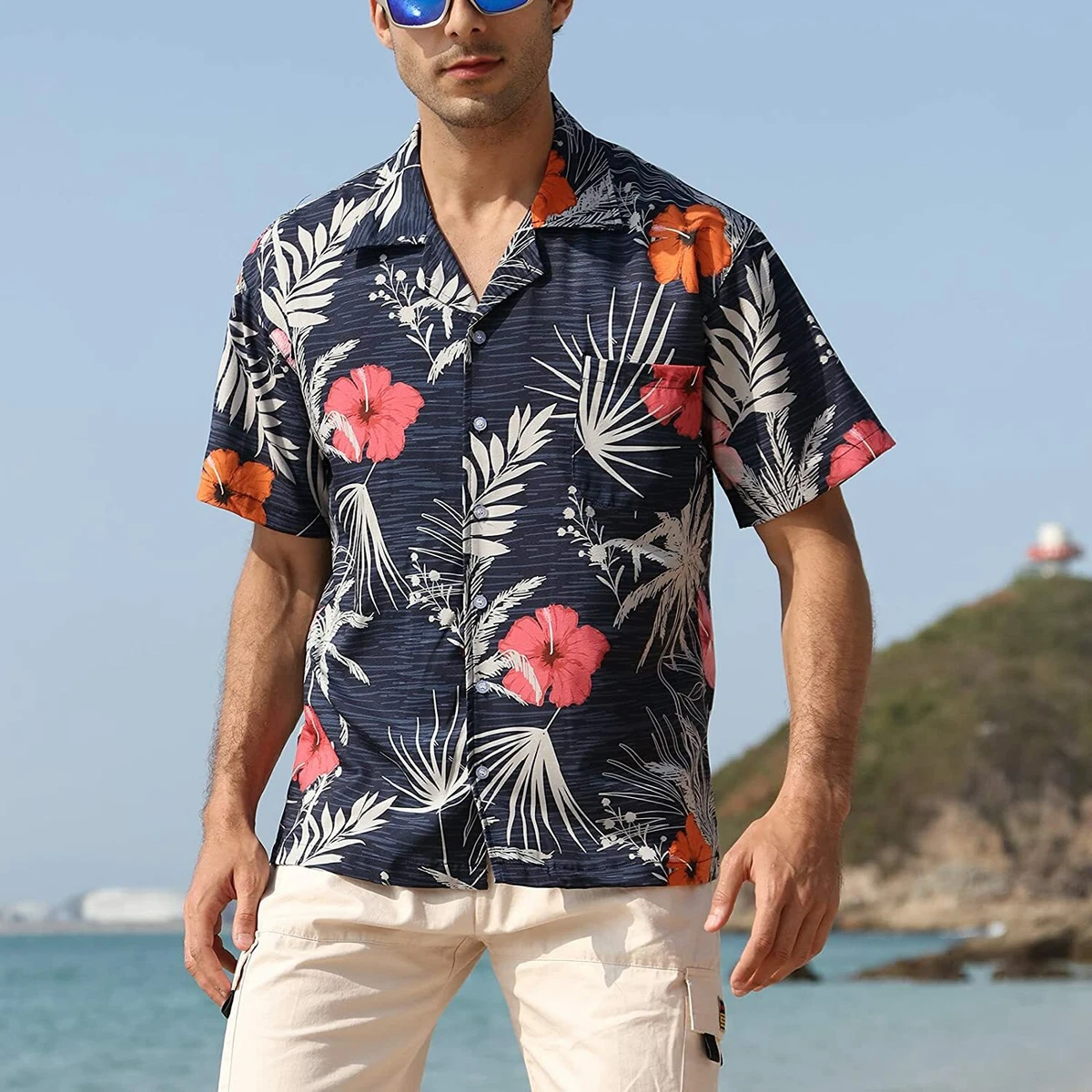 Funky short sleeve button down sale