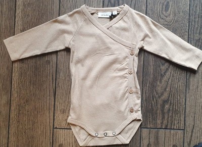 Lil  Atelier NBMELMER Wickel Body mit langem Arm Baumwolle hellbraun Gr.56-86