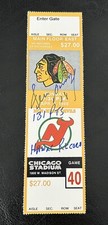 4/3/1988 DENIS SAVARD Signed 131 POINTS/BLACKHAWKS RECORD Ticket PROOF HOF GREAT