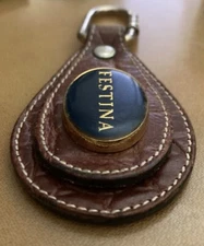 Rare Large KEYRING WATCH FESTINA - Leather