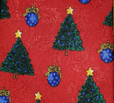 MAUS & HOFFMAN ~ MENS CHRISTMAS TREE TIE ~ RED, GREEN, PURPLE ~ RUSTIC ~ 57''