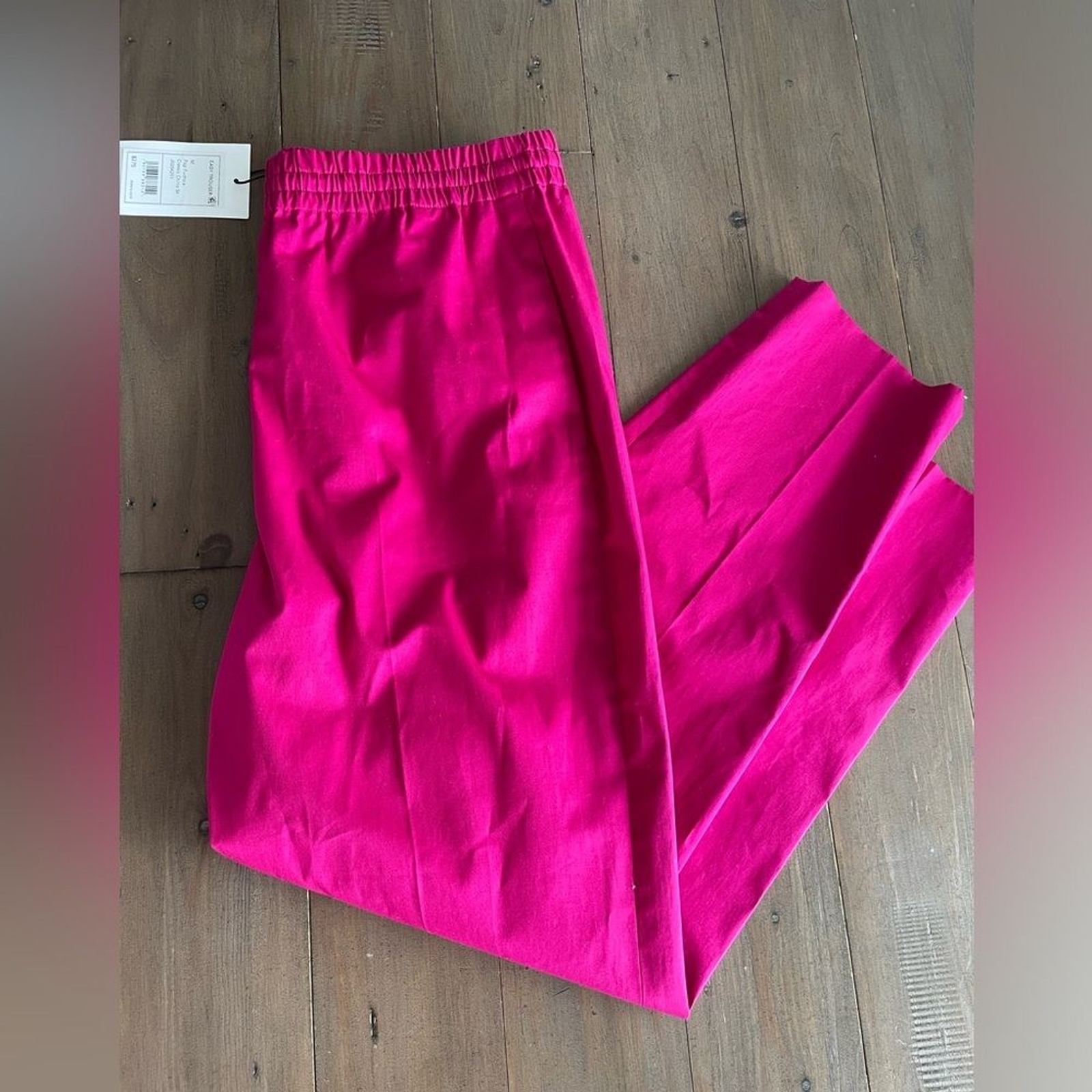 RRP US$275 Theory easy trouser classic chino in pop fuchsia pink NWT image 6