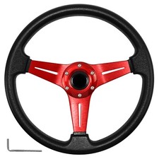 13.6 Inch Red Steering Wheel Universal For Yamaha Ezgo And Club Car Golf Carts