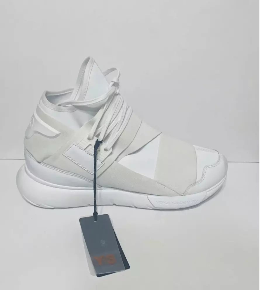 y-3 qasa high triple white 2016 yohji yamamoto size Us 8.5