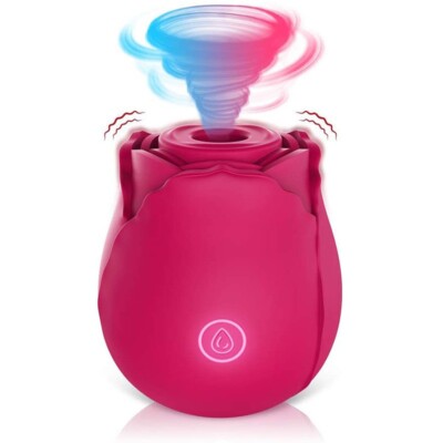 Rose Sucking Vibrator Clit Sucker Dildo Women G-Spot Massager Sex Toy for  Women | eBay