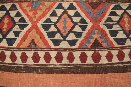 Due antichi tappeti caucasici Shirvan Kilim 4x5 112x135 cm tessuto piatto 4x4 97x114 cm - Foto 6 di 12