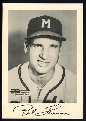1953-57 SPIC AND SPAN BOBBY THOMSON BRAVES GD-VG PIN HOLES 483021 (KYCARDS)