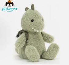 Jellycat Dinosaur Backpack Plush Toy 24cm Light Green Tags + Bag Buddy Christmas