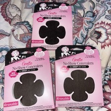 Hollywood Fashion Secrets Gentle No-Show Concealers DEEP Skin Tones 3 Pairs