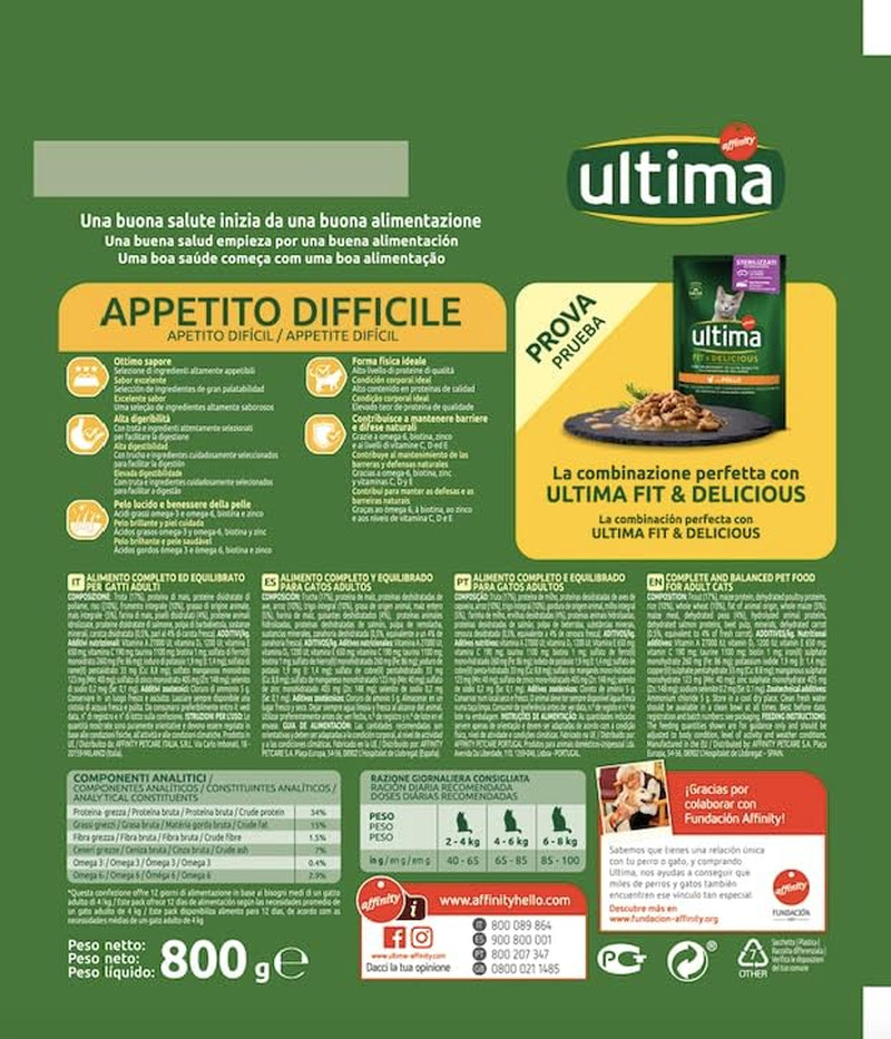 Top Crocchette Gatto Appetito Difficile Trota - Stock 8x800g - 4