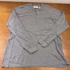 Bulwark FR Shirt Mens 2XL Gray Long Sleeve Henley Flame Resistant Workwear Tee