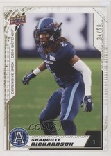 2020 Upper Deck CFL Gold 34/50 Shaquille Richardson #115 03th