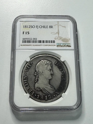 1812 SO FJ Chile 8 Reales- NGC F15