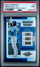 2022 PANINI CHRONICLES CONTENDERS OPTIC HOLO #19 BOBBY WITT JR. PSA 9