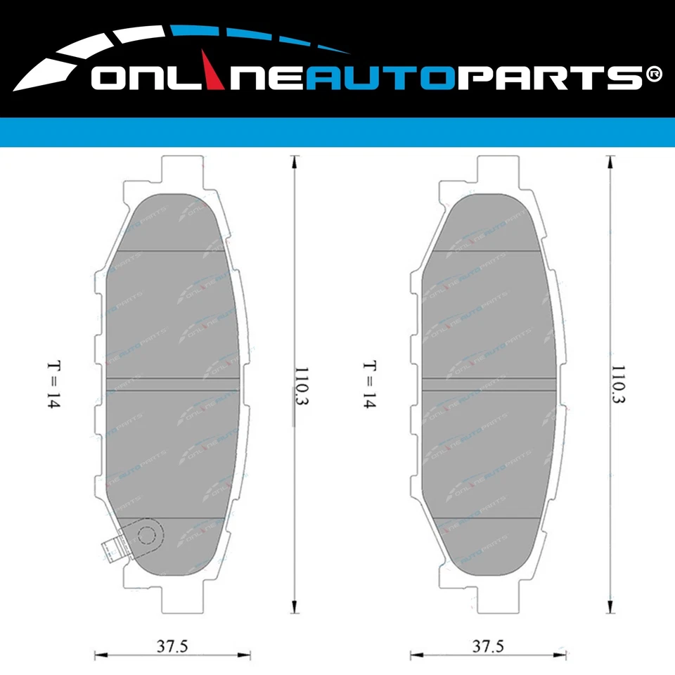 Bosch Rear Disc Brake Pad Set for Subaru Forester SG9 SH SH9 2.5L 2.0L 2008~13 - image 2 of 3