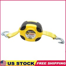 Retractable Tow Strap 14ft 9000lb Hooks Heavy Duty Commercial Tow Recovery New