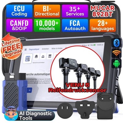 MUCAR 892BT KFZ OBD2 Diagnosegerät ALLE System Auto Scanner 35 Reset +