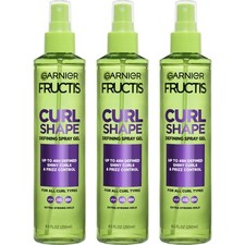 Garnier Fructis Style Curl Shape Defining Spray Hair Gel, Strong Hold Frizz