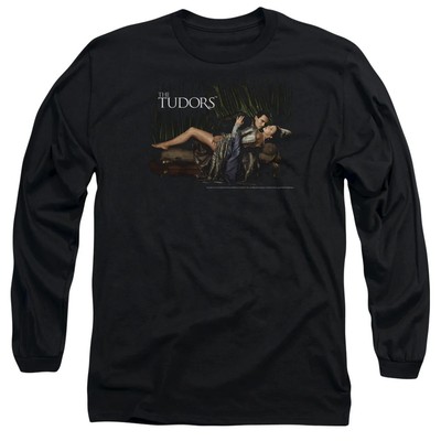 Tudors The King And His Queen Mens Long Sleeve Shirt Black Officially Licensed