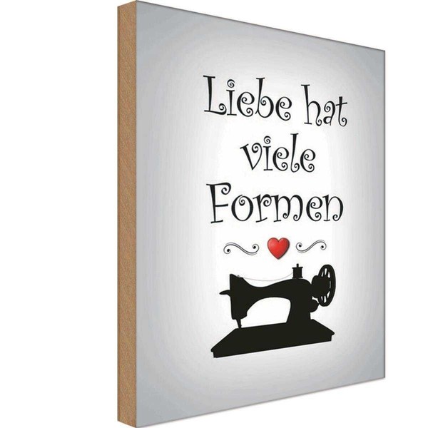 Holzschild 30X20 Cm NäHen Liebe Hat Viele Formen Sport Hobby Deko Geschenk Holz-image