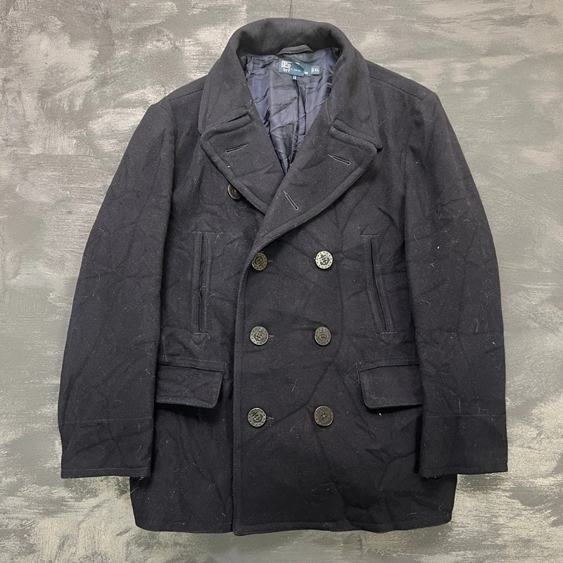 Vintage Navy Pea Coat In Men's Coats & Jackets for sale | eBay