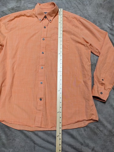 Cutter & Buck Men's Long Sleeve Button Down Shirt , Size Large , Coral Orange - Picture 6 of 7