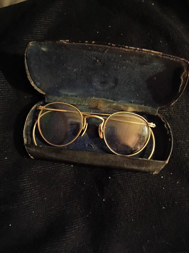 Armações de óculos American Optical AO 1-10 12K GF folheadas a ouro 6 1/2 vintage - Imagem 4 de 4