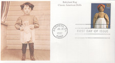 1997 First Day Cover - honoring Classic Dolls - Babyland Rag - Mystic