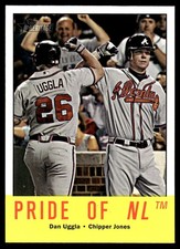 Pride of NL (Dan Uggla / Chipper Jones) 2012 Topps Heritage #138 Braves MLB READ