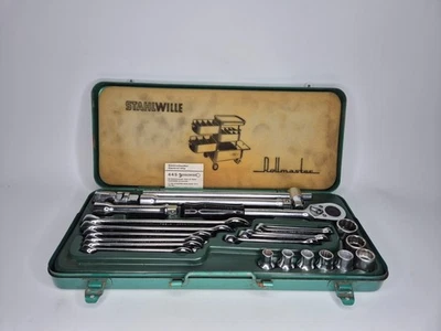 STAHLWILLE 1/2″ Zoll Steckschlüsselsatz 24 Teile 8-22 mm im Metallkasten Vintage - Bild 1 von 4