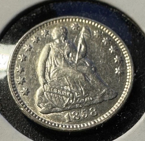 1858 LIBERTY SEATED HALF DIME ~ XF FULL LIBERTY