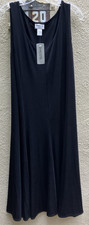 NWT Chico's Travelers Size 2 L Black Maxi Tank Dress "Vivian"