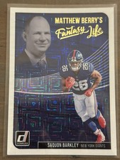 2018 Panini Donruss Saquon Barkley #MBF16 Fantasy Life Rookie Card Giants NFL!. rookie card picture