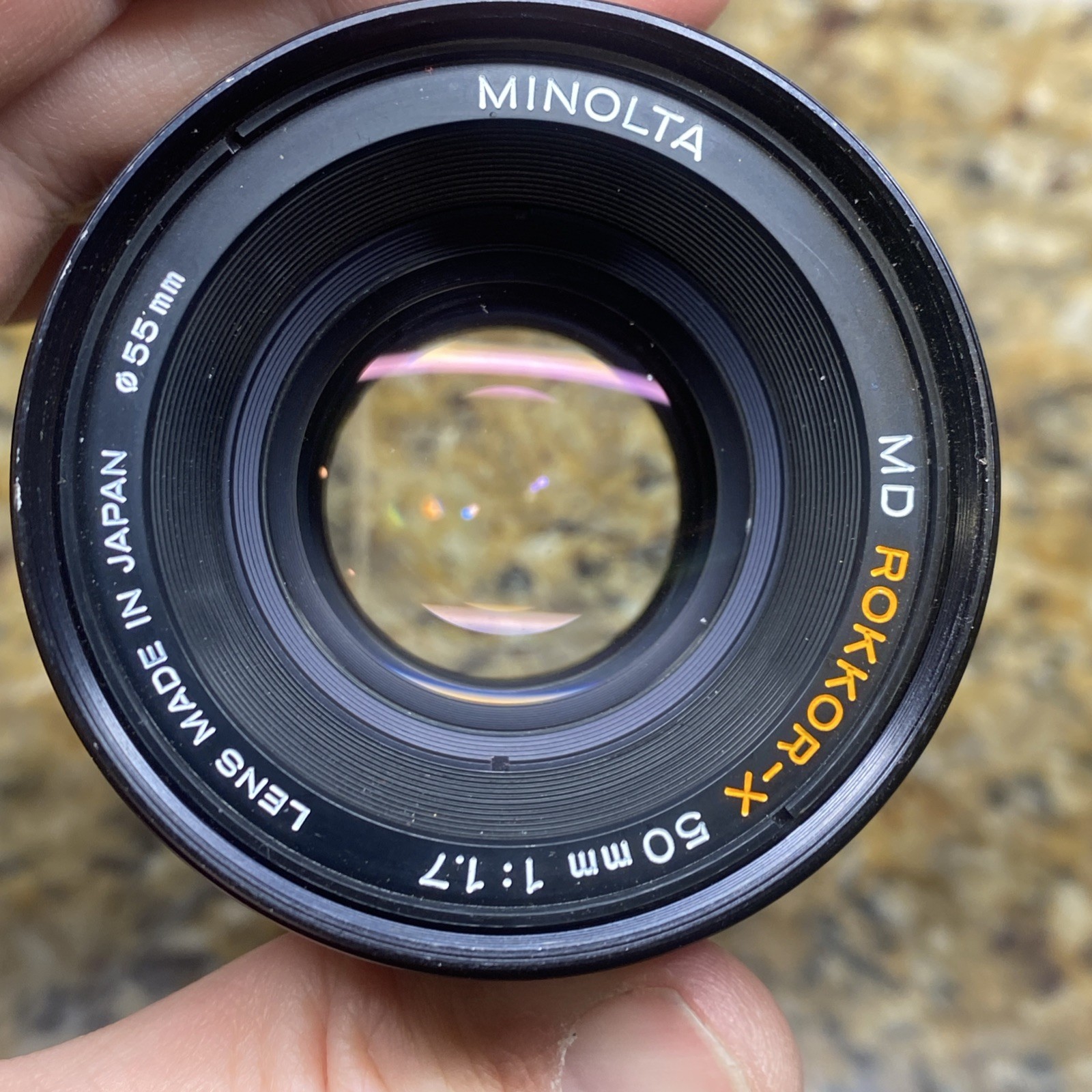 Minolta MD Rokkor-X 50mm f/1.7 prime lens