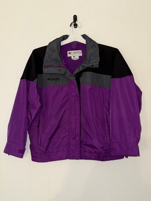 Women's Columbia Coat Jacket size Small Bugaboo VINTAGE 1990s Y2K Purple Black