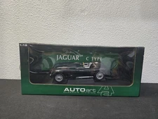 AUTOART CLASSICS 1/18 SCALE JAGUAR TYPE C VERT REF 73500 GREEN AS-IS DAMAGED! 