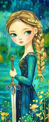 Warrior Girl Bookmark Whimsical Unique Page Saver Gift For Readers