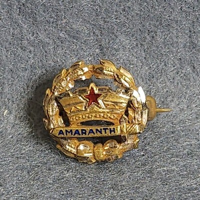 Vintage Order of the Amaranth Masonic Fraternal Gold Tone Lapel Pin G.F. Crown