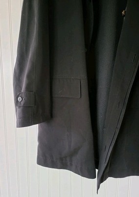 Sanyo Men's Black All Purpose Zip Up Jacket Size M With Rain Hood