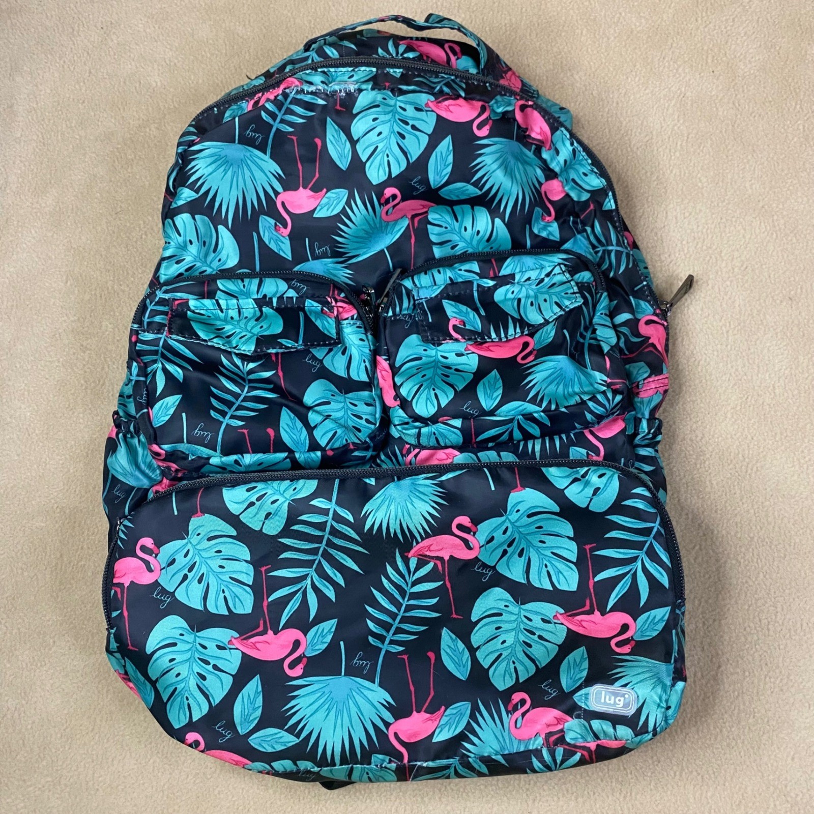 Lug Puddle Jumper Packable Backpack Flamingo Blac… - image 2
