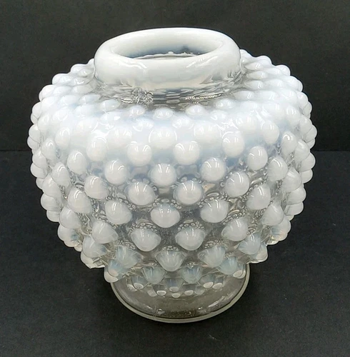 Vintage Fenton Glass Opalescent Hobnail Small Vase 4.5 " Jar